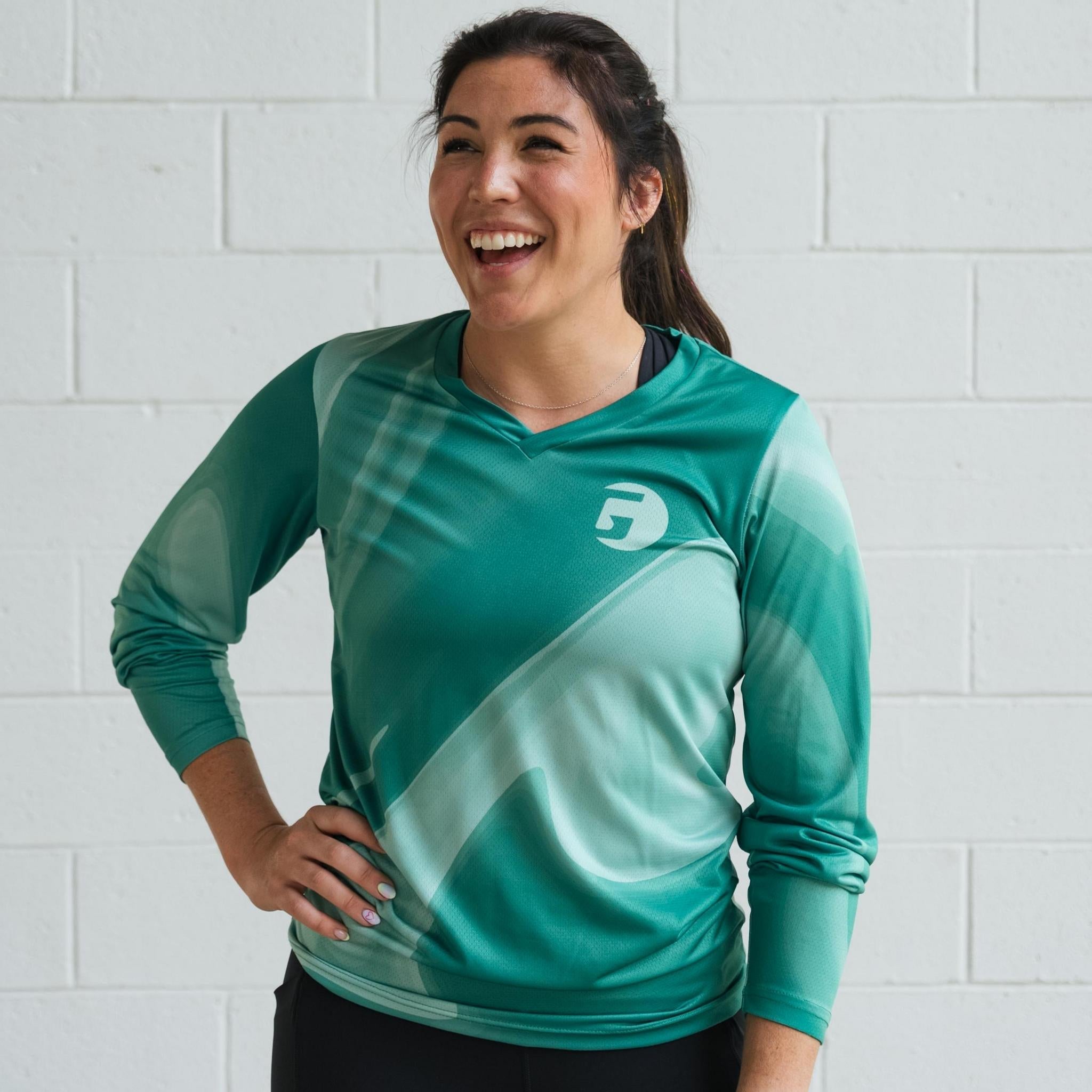 Long sleeve jersey shirt womens online