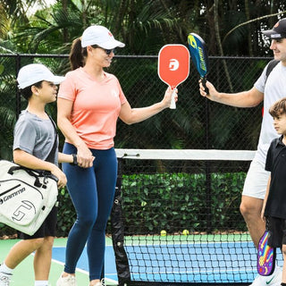 Mother's Day Celebration family on pickleball court