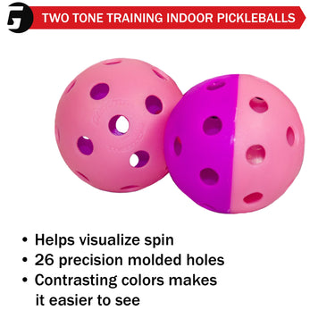 Indoor Two-Tone Training Pickleballs -
